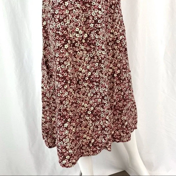 Vintage Midi Length Floral and Denim Sleeveless Dress - Picture 7 of 10